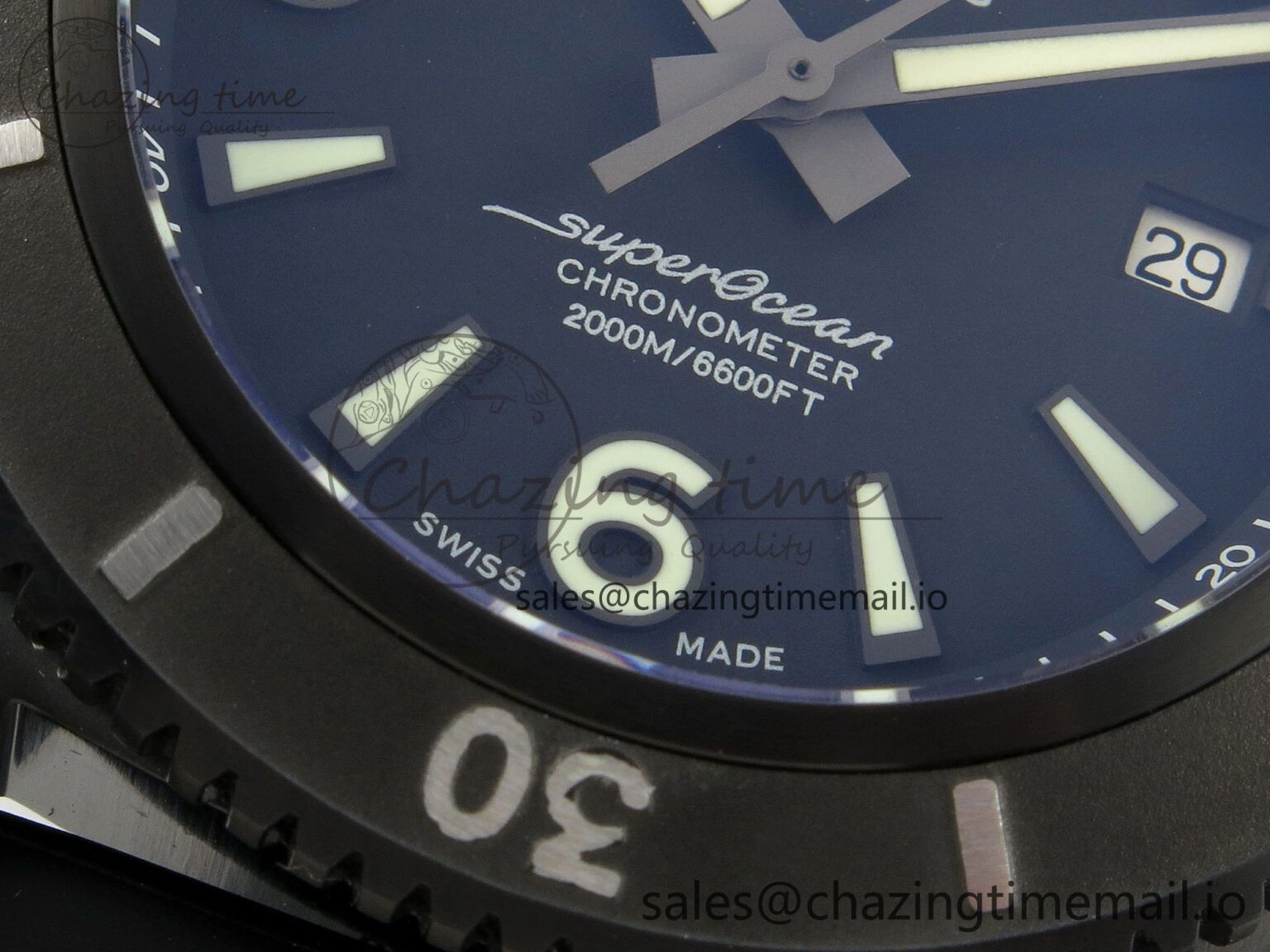 Superocean 46mm TF 1:1 Best Edition Black Dial Black Bezel on Black Rubber Strap A2824 V DailyWear 5387
