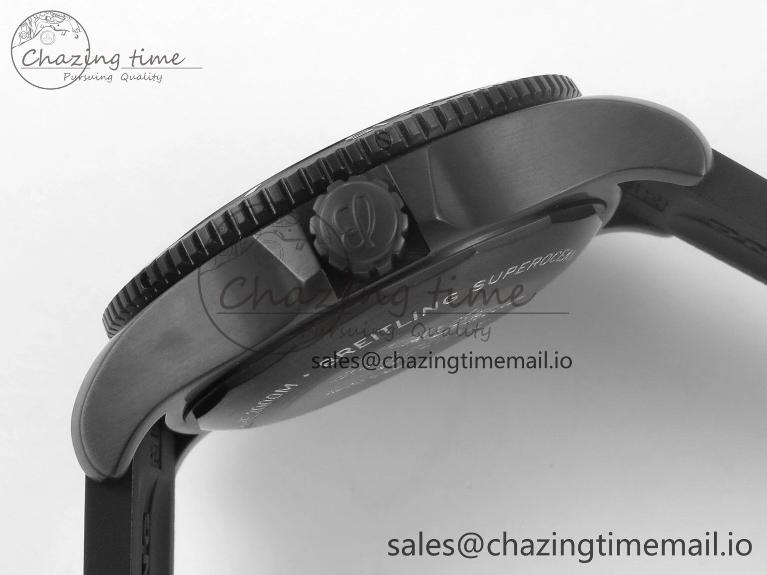 Superocean 46mm TF 1:1 Best Edition Black Dial Black Bezel on Black Rubber Strap A2824 V DailyWear 5387