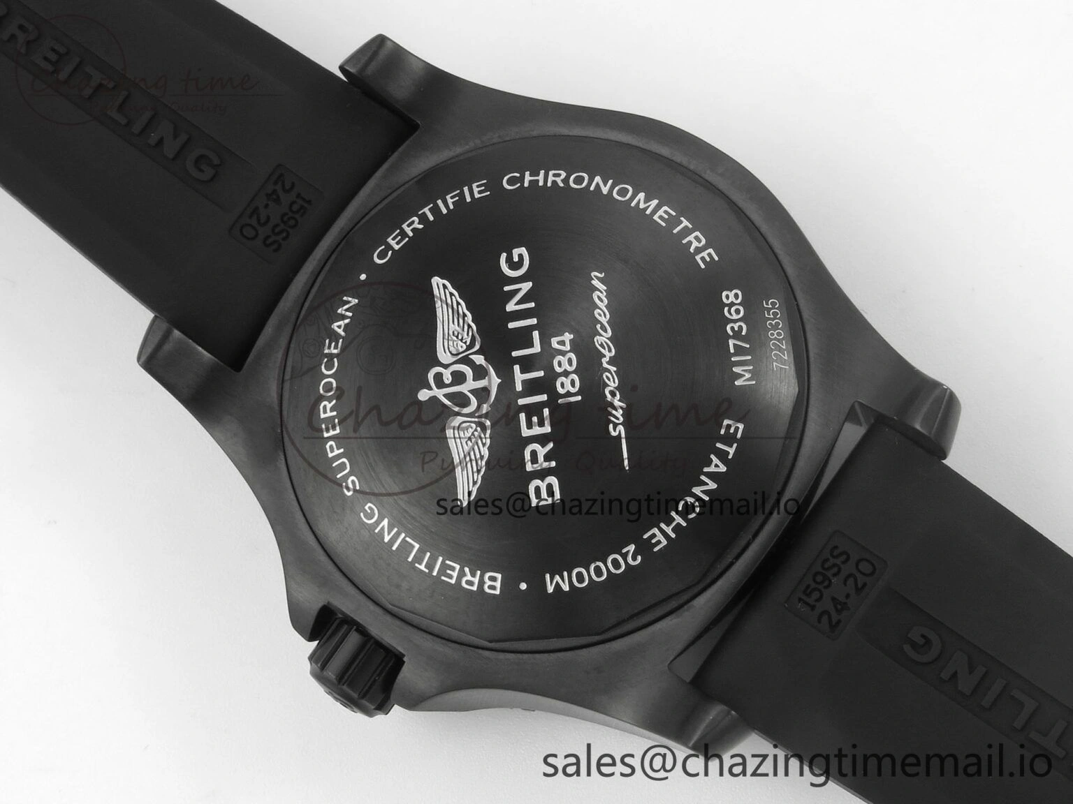 Superocean 46mm TF 1:1 Best Edition Black Dial Black Bezel on Black Rubber Strap A2824 V DailyWear 5387