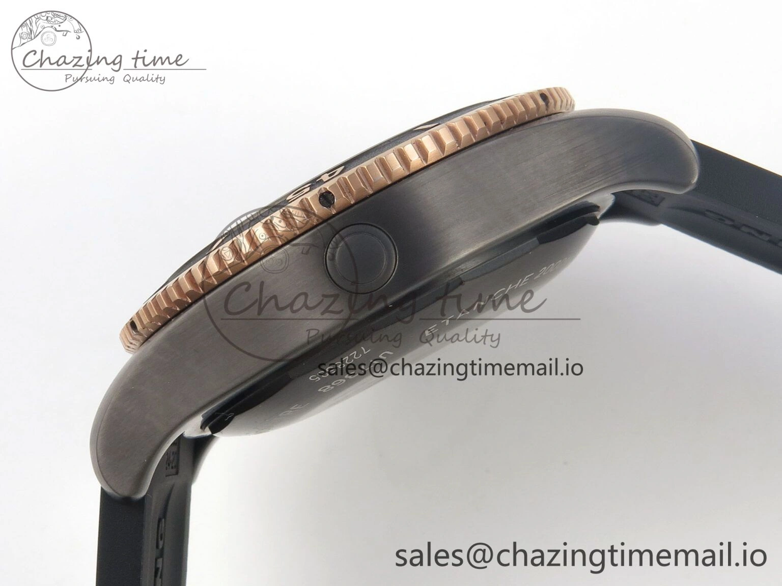 Superocean 46mm TF RG 1:1 Best Edition Black RG Dial Black Bezel on Black Rubber Strap A2824 V Stylish 5385