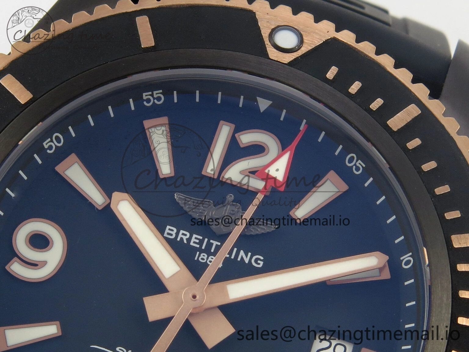 Superocean 46mm TF RG 1:1 Best Edition Black RG Dial Black Bezel on Black Rubber Strap A2824 V Stylish 5385