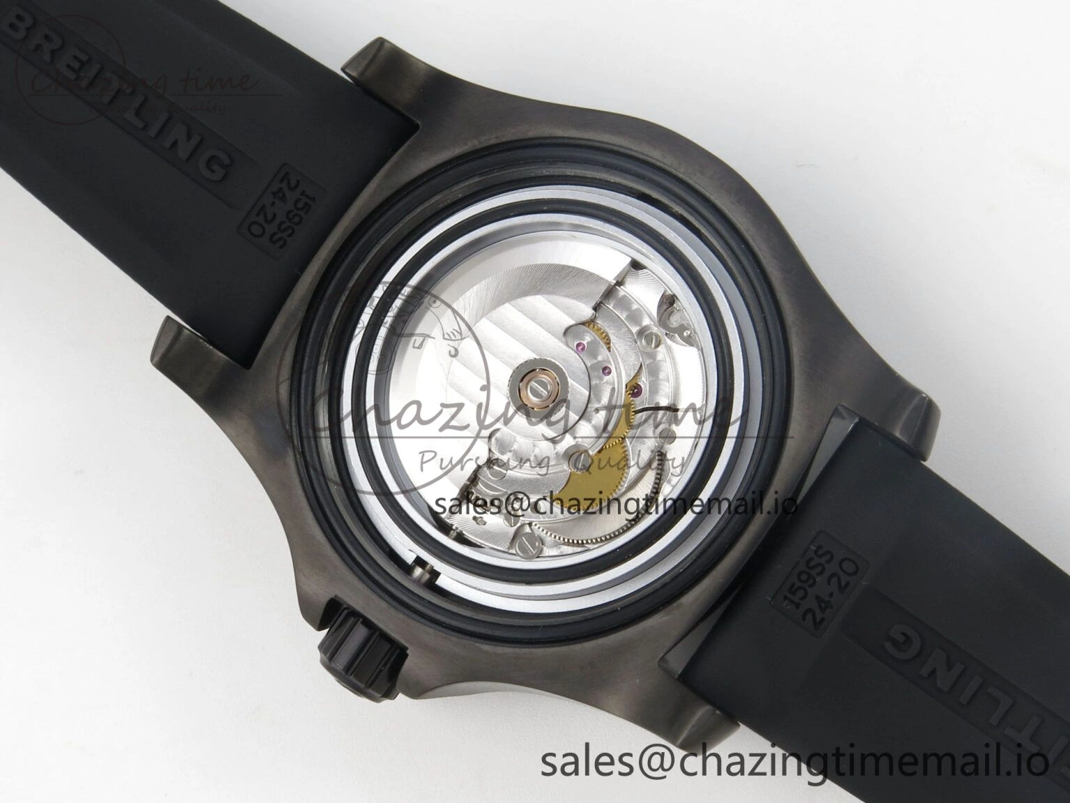 Superocean 46mm TF RG 1:1 Best Edition Black RG Dial Black Bezel on Black Rubber Strap A2824 V Stylish 5385