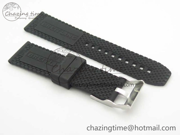 GoodFit Superocean Heritage ii Chrono 46 SS OMF 1:1 Best Edition Black Bezel Black Dial on Black Rubber Strap A 5629