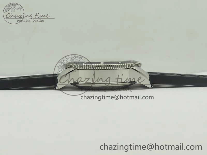 Seasonal Superocean Heritage ii Chrono 46 SS OMF 1:1 Best Edition Black Bezel White Dial on Black Rubber Strap A 5630