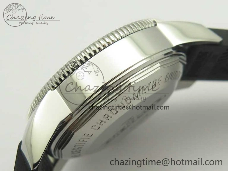 Seasonal Superocean Heritage ii Chrono 46 SS OMF 1:1 Best Edition Black Bezel White Dial on Black Rubber Strap A 5630