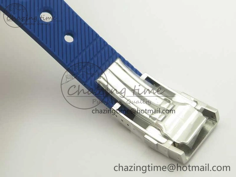 Supportive Superocean Heritage ii Chrono 46 SS OMF 1:1 Best Edition Blue Bezel Blue Dial on Blue Rubber Strap A 5627