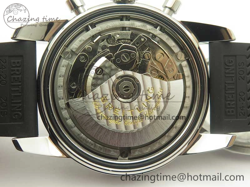 Snug Superocean Heritage ii Chrono 46 SS OMF 1:1 Best Edition Blue Bezel Blue Black Dial on Black Rubber Strap A 5625