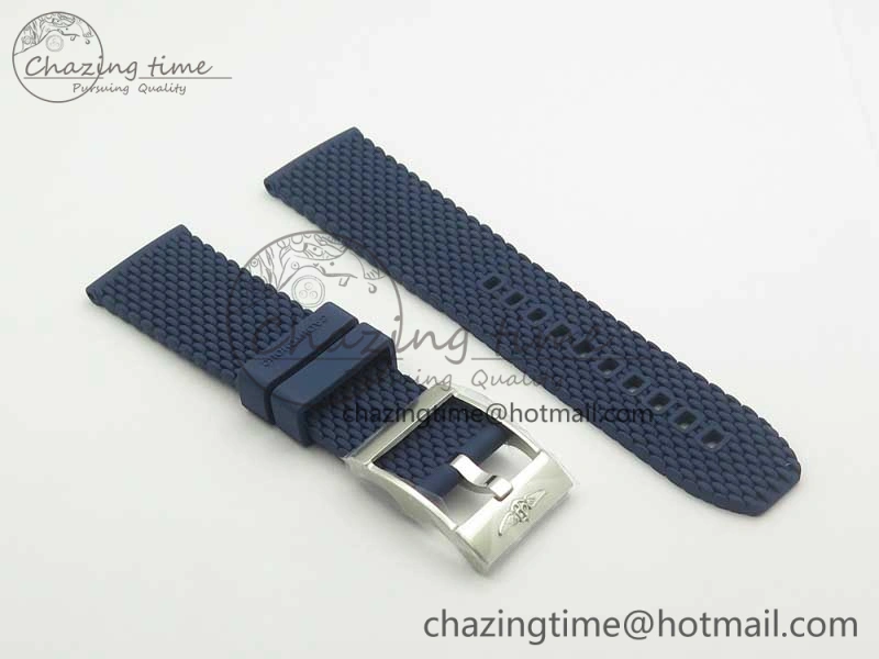 Superocean Heritage ii Chrono 46 SS OMF 1:1 Best Edition Blue Bezel White Dial on Blue Rubber Strap A Unisex 5626