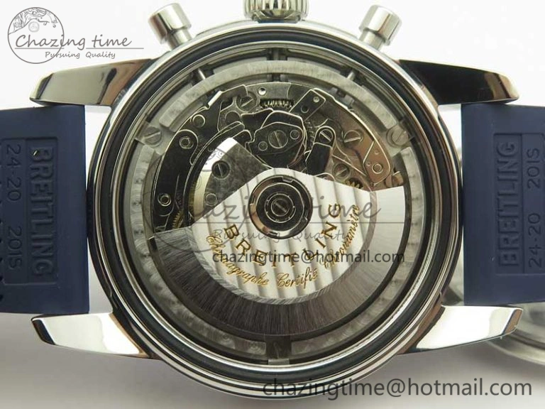 Superocean Heritage ii Chrono 46 SS OMF 1:1 Best Edition Blue Bezel White Dial on Blue Rubber Strap A Unisex 5626
