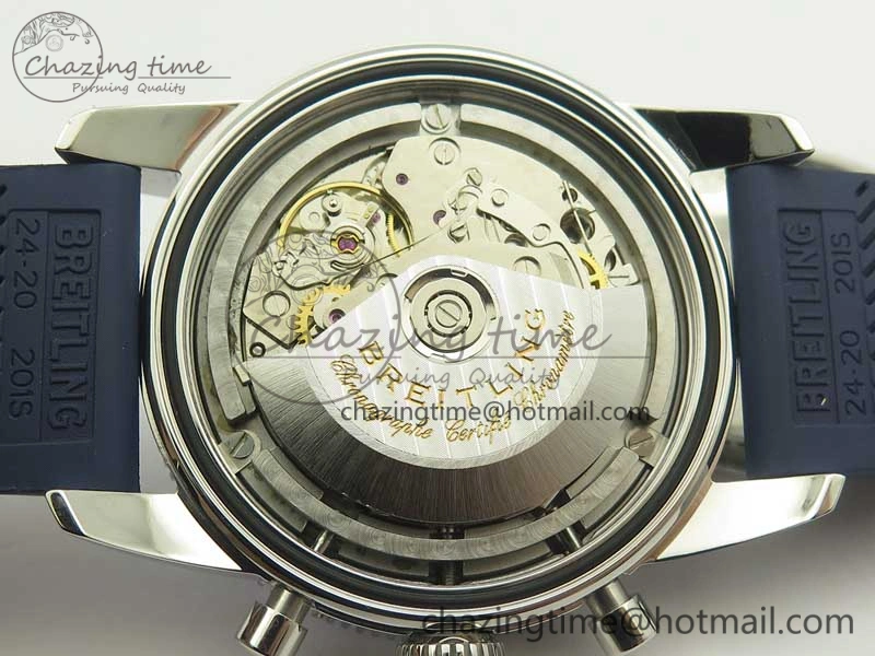Superocean Heritage ii Chrono 46 SS OMF 1:1 Best Edition Blue Bezel White Dial on Blue Rubber Strap A Unisex 5626