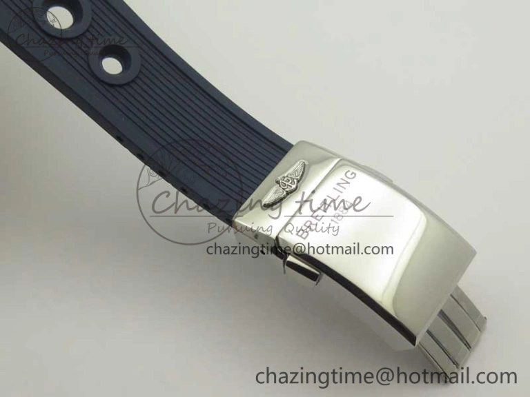 Superocean Heritage ii Chrono 46 SS OMF 1:1 Best Edition Blue Bezel White Dial on Blue Rubber Strap A Unisex 5626
