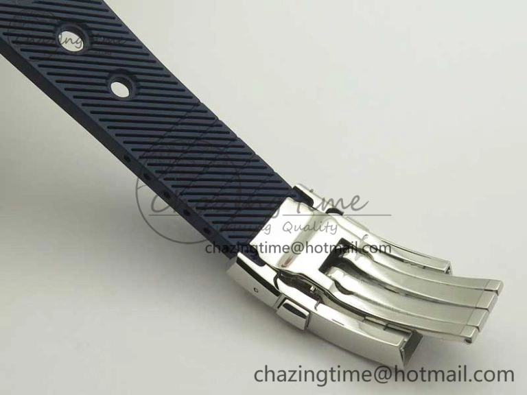 Superocean Heritage ii Chrono 46 SS OMF 1:1 Best Edition Blue Bezel White Dial on Blue Rubber Strap A Unisex 5626