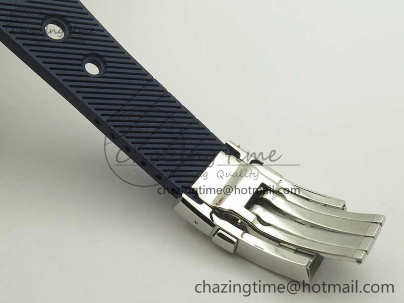Superocean Heritage ii Chrono 46 SS OMF 1:1 Best Edition Blue Bezel White Dial on Blue Rubber Strap A Unisex 5626