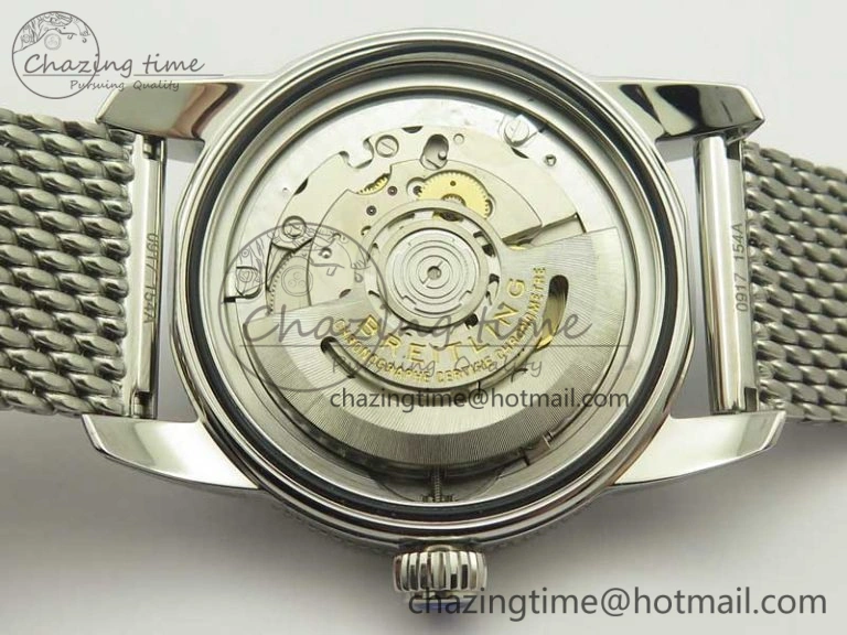 UrbanStyle Superocean Héritage II 42 SS GF 1:1 Best Edition Black Ceramic White Dial on SS Mesh Bracelet MIYOTA 5628