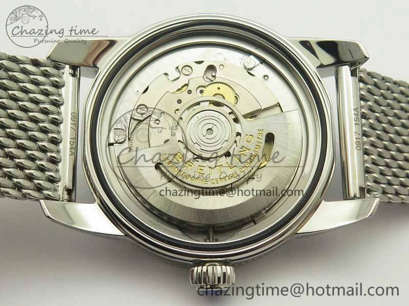 UrbanStyle Superocean Héritage II 42 SS GF 1:1 Best Edition Black Ceramic White Dial on SS Mesh Bracelet MIYOTA 5628