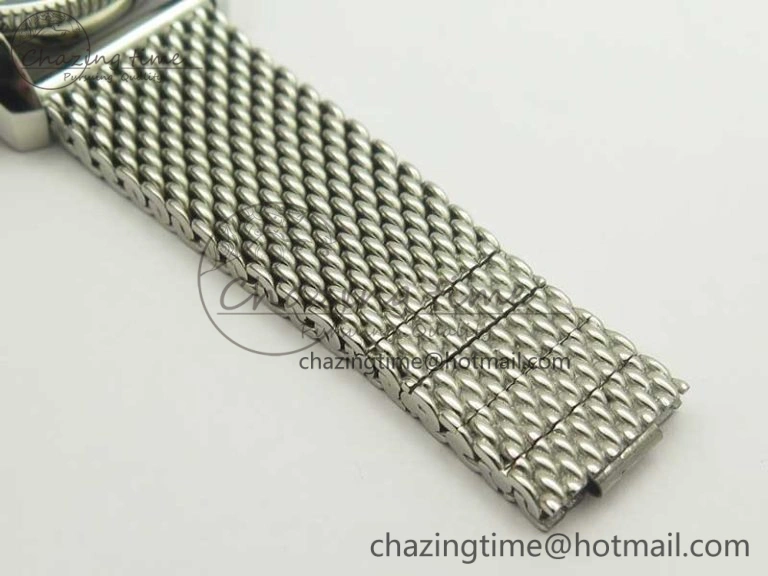 UrbanStyle Superocean Héritage II 42 SS GF 1:1 Best Edition Black Ceramic White Dial on SS Mesh Bracelet MIYOTA 5628