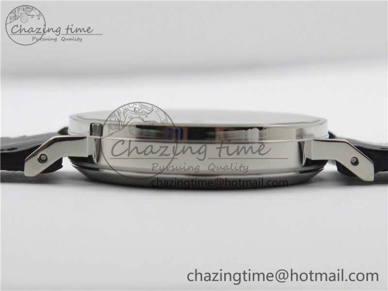 Elegant Tangente Automatic 38mm SS MKS 1:1 Best Edition White Dial Roman Markers on Black Leather Strap A23J 7693