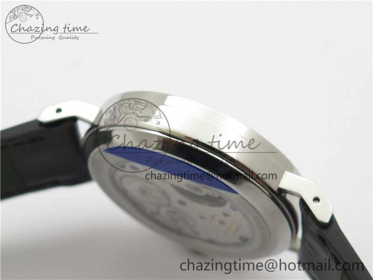 Elegant Tangente Automatic 38mm SS MKS 1:1 Best Edition White Dial Roman Markers on Black Leather Strap A23J 7693