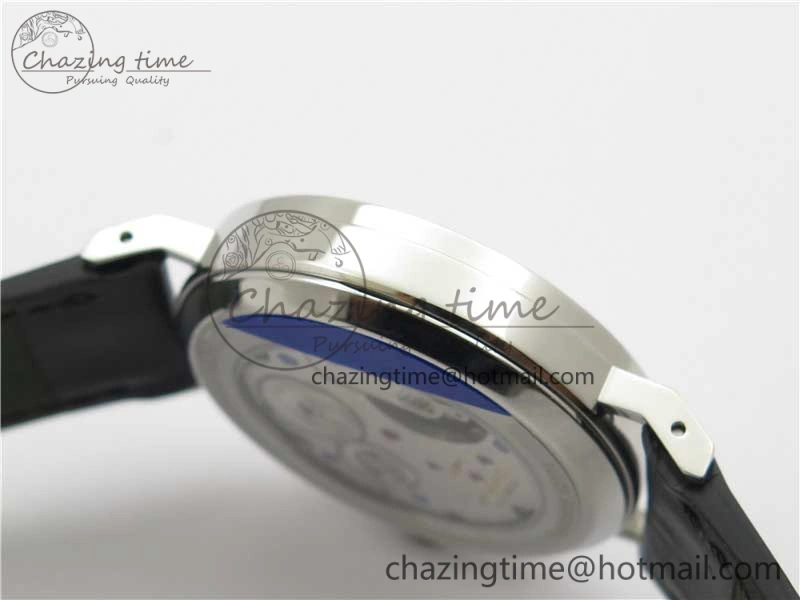 Elegant Tangente Automatic 38mm SS MKS 1:1 Best Edition White Dial Roman Markers on Black Leather Strap A23J 7693