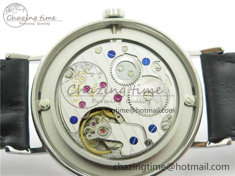 Elegant Tangente Automatic 38mm SS MKS 1:1 Best Edition White Dial Roman Markers on Black Leather Strap A23J 7693