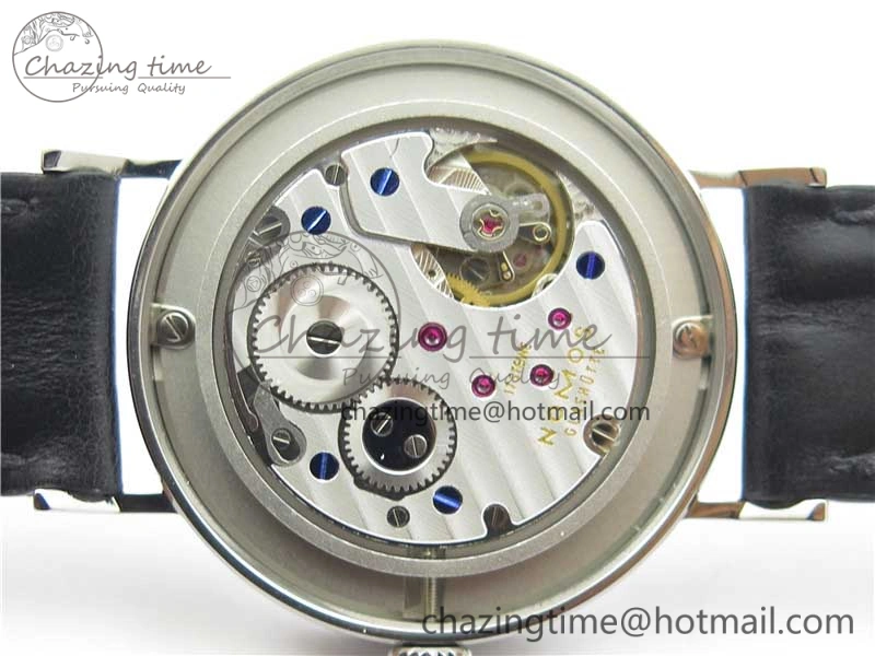 Elegant Tangente Automatic 38mm SS MKS 1:1 Best Edition White Dial Roman Markers on Black Leather Strap A23J 7693