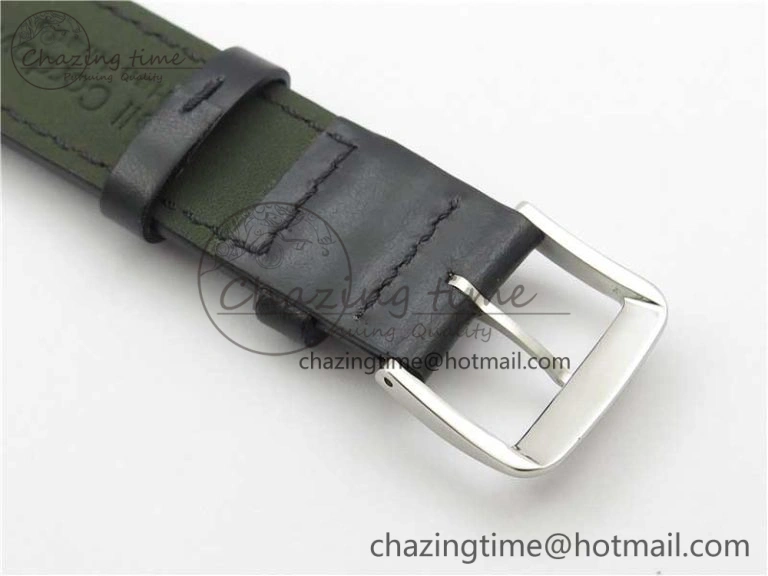 Elegant Tangente Automatic 38mm SS MKS 1:1 Best Edition White Dial Roman Markers on Black Leather Strap A23J 7693