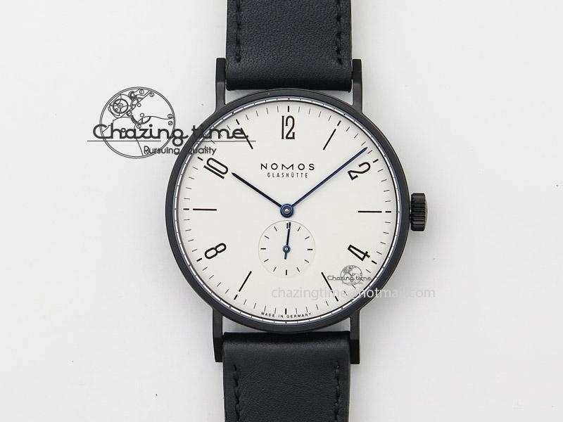 Tangente DLC Case White Dial On Black Leather Strap A Efficient 7659