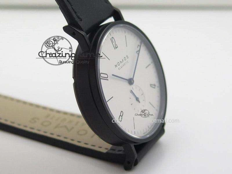 Tangente DLC Case White Dial On Black Leather Strap A Efficient 7659