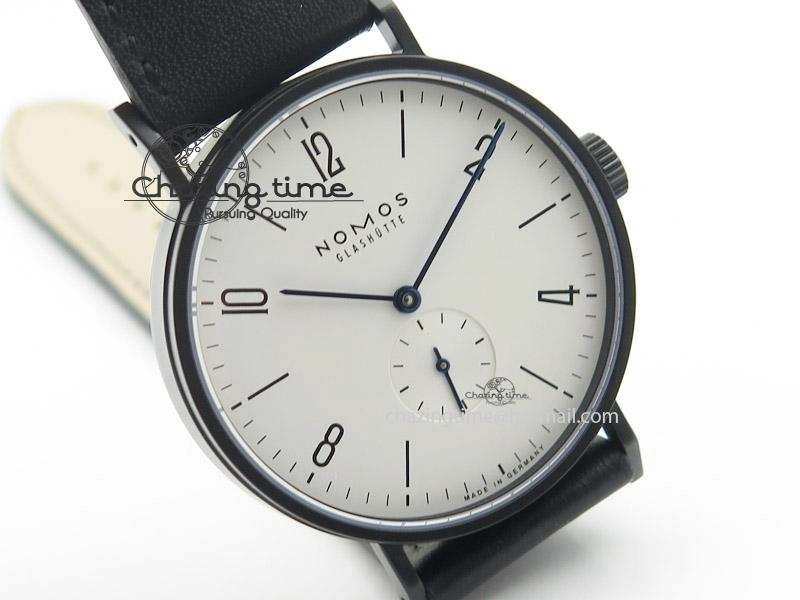 Tangente DLC Case White Dial On Black Leather Strap A Efficient 7659