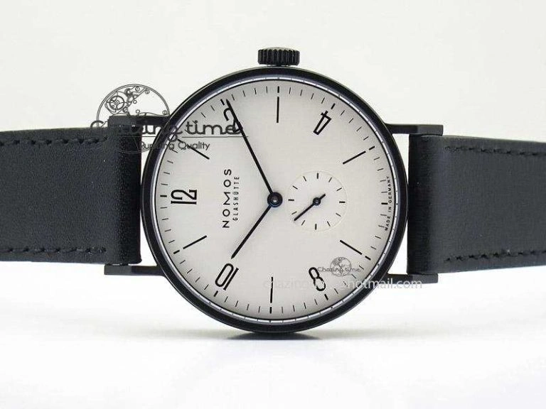 Tangente DLC Case White Dial On Black Leather Strap A Efficient 7659