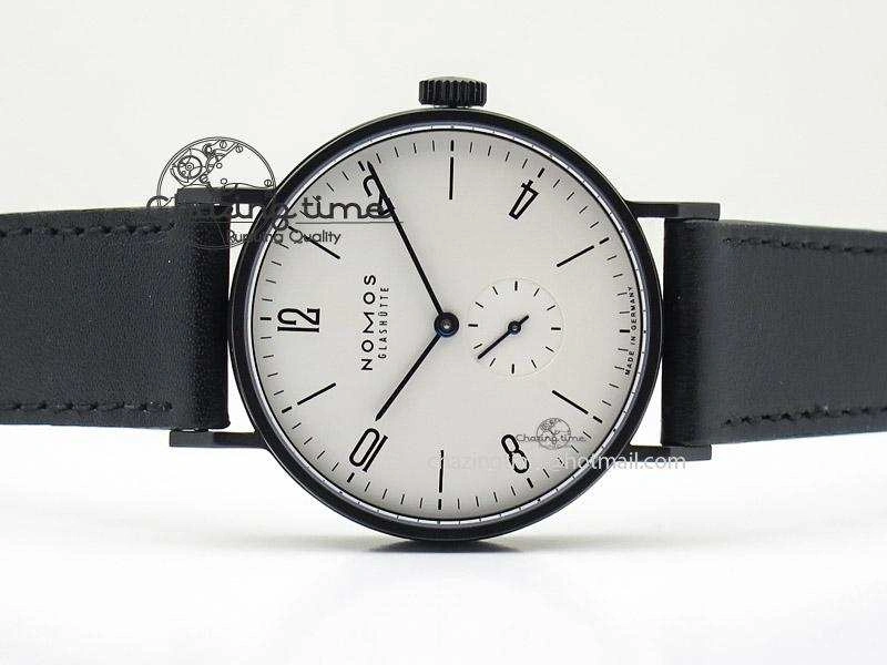 Tangente DLC Case White Dial On Black Leather Strap A Efficient 7659
