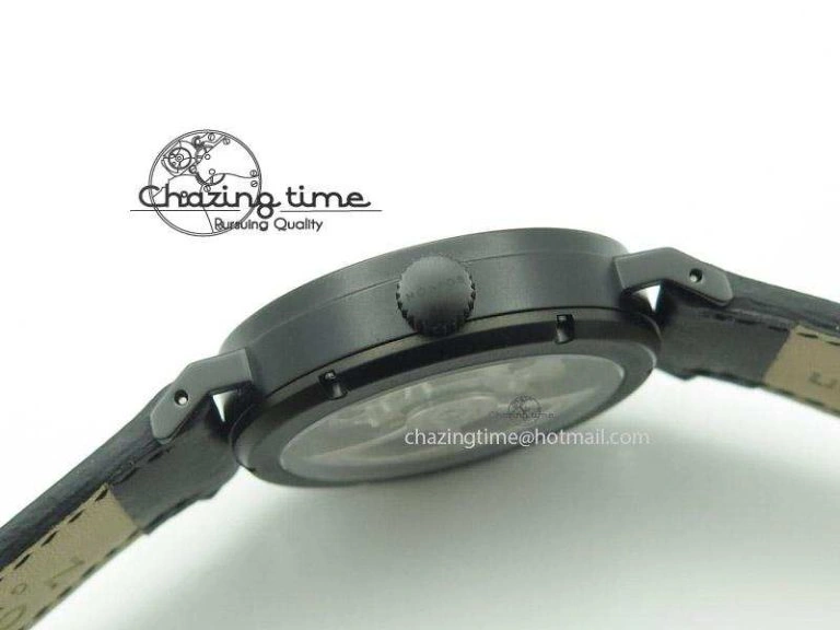 Tangente DLC Case White Dial On Black Leather Strap A Efficient 7659