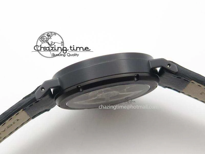 Tangente DLC Case White Dial On Black Leather Strap A Efficient 7659