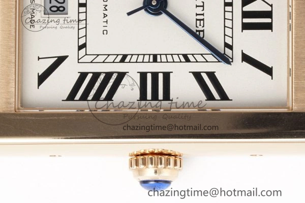 OdorResistant Tank 41 RG APSF 1:1 Best Edition White Dial on Brown Leather Strap MIYOTA 6051