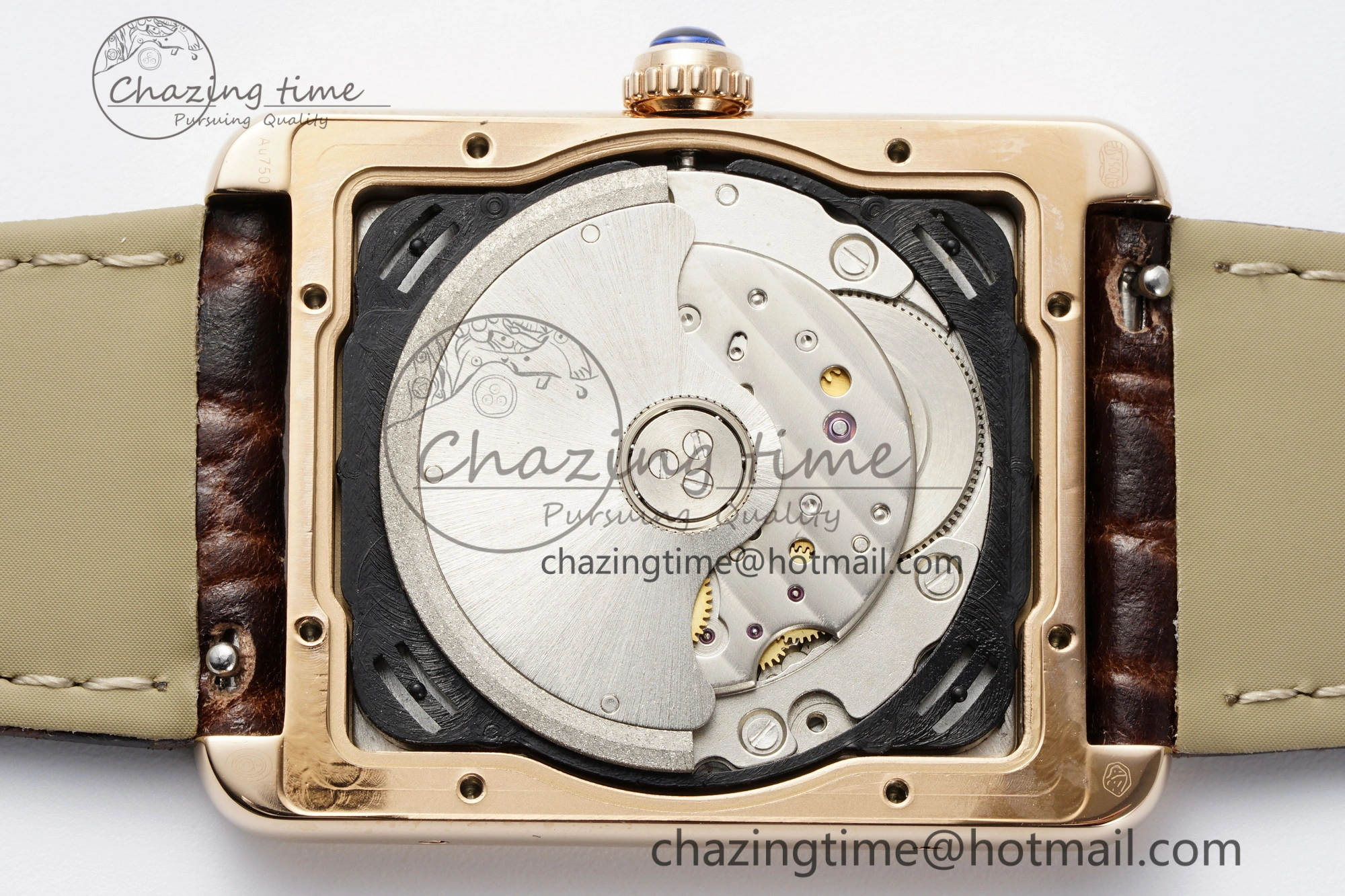 OdorResistant Tank 41 RG APSF 1:1 Best Edition White Dial on Brown Leather Strap MIYOTA 6051