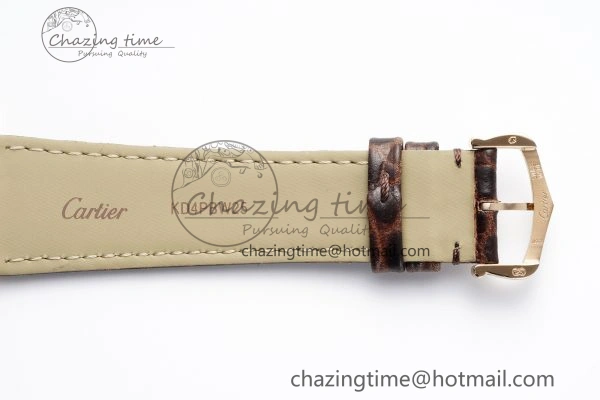 OdorResistant Tank 41 RG APSF 1:1 Best Edition White Dial on Brown Leather Strap MIYOTA 6051