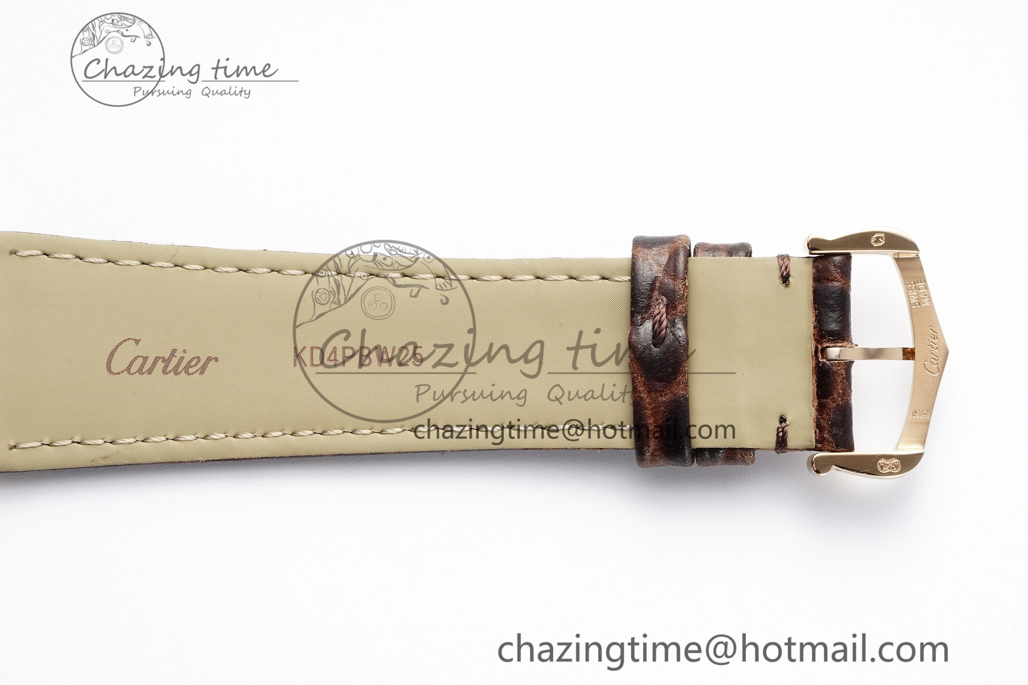 OdorResistant Tank 41 RG APSF 1:1 Best Edition White Dial on Brown Leather Strap MIYOTA 6051