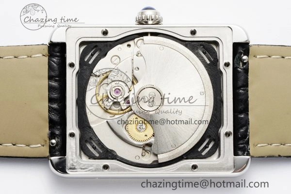 Tank 41 SS APSF 1:1 Best Edition White Dial on Black Croco Leather Strap MIYOTA SoftTouch 6053
