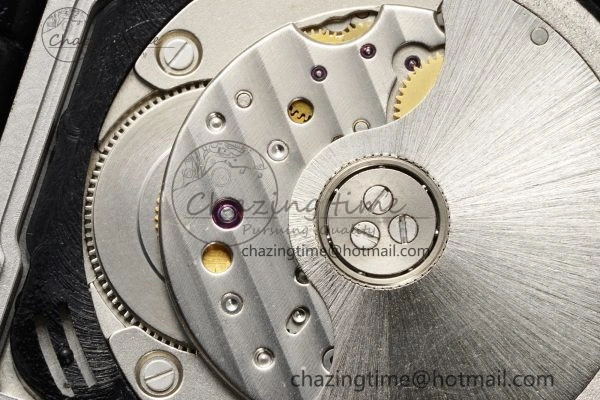 Tank 41 SS APSF 1:1 Best Edition White Dial on Black Croco Leather Strap MIYOTA SoftTouch 6053