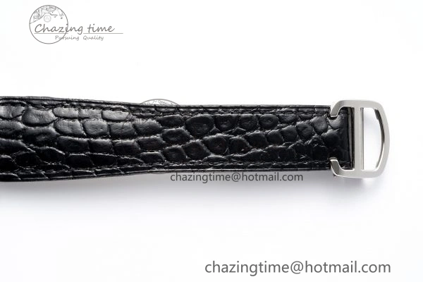 Tank 41 SS APSF 1:1 Best Edition White Dial on Black Croco Leather Strap MIYOTA SoftTouch 6053