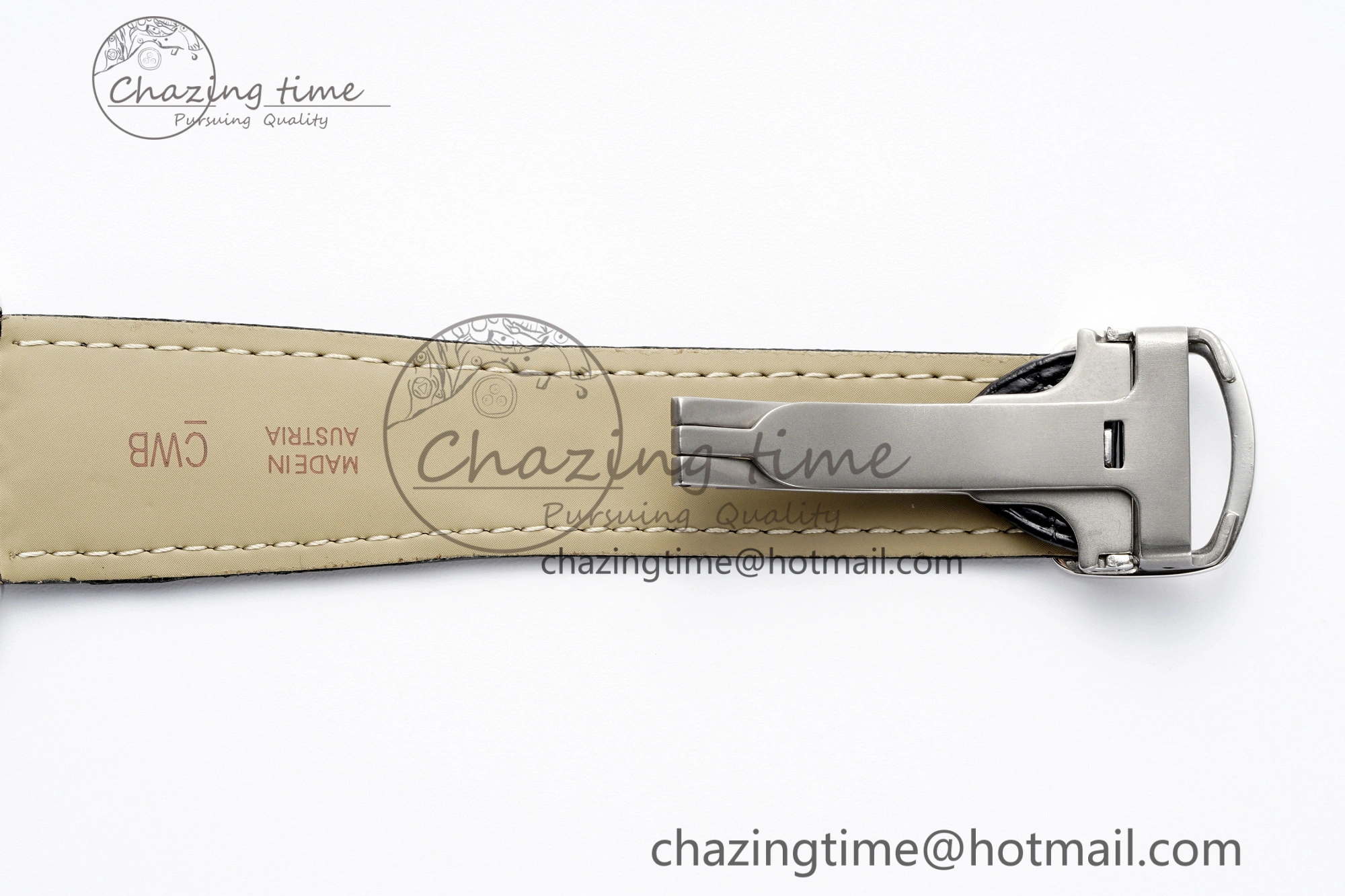 Tank 41 SS APSF 1:1 Best Edition White Dial on Black Croco Leather Strap MIYOTA SoftTouch 6053