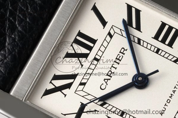 Tank 41 SS APSF 1:1 Best Edition White Dial on Black Leather Strap MIYOTA Modern 6052