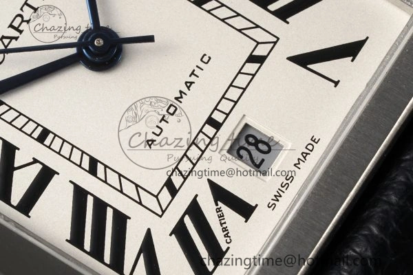 Tank 41 SS APSF 1:1 Best Edition White Dial on Black Leather Strap MIYOTA Modern 6052
