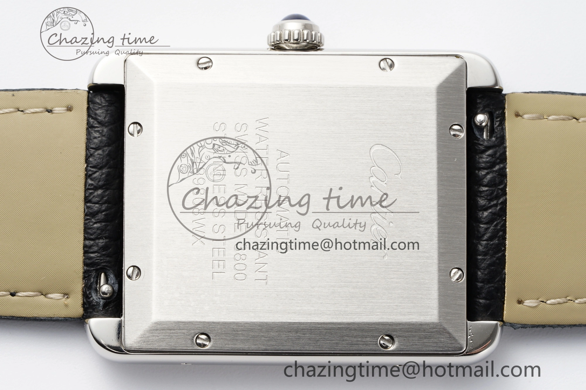 Tank 41 SS APSF 1:1 Best Edition White Dial on Black Leather Strap MIYOTA Modern 6052
