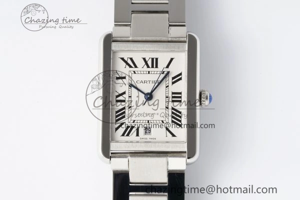 Durable Tank 41 SS APSF 1:1 Best Edition White Dial on SS Bracelet MIYOTA 6050