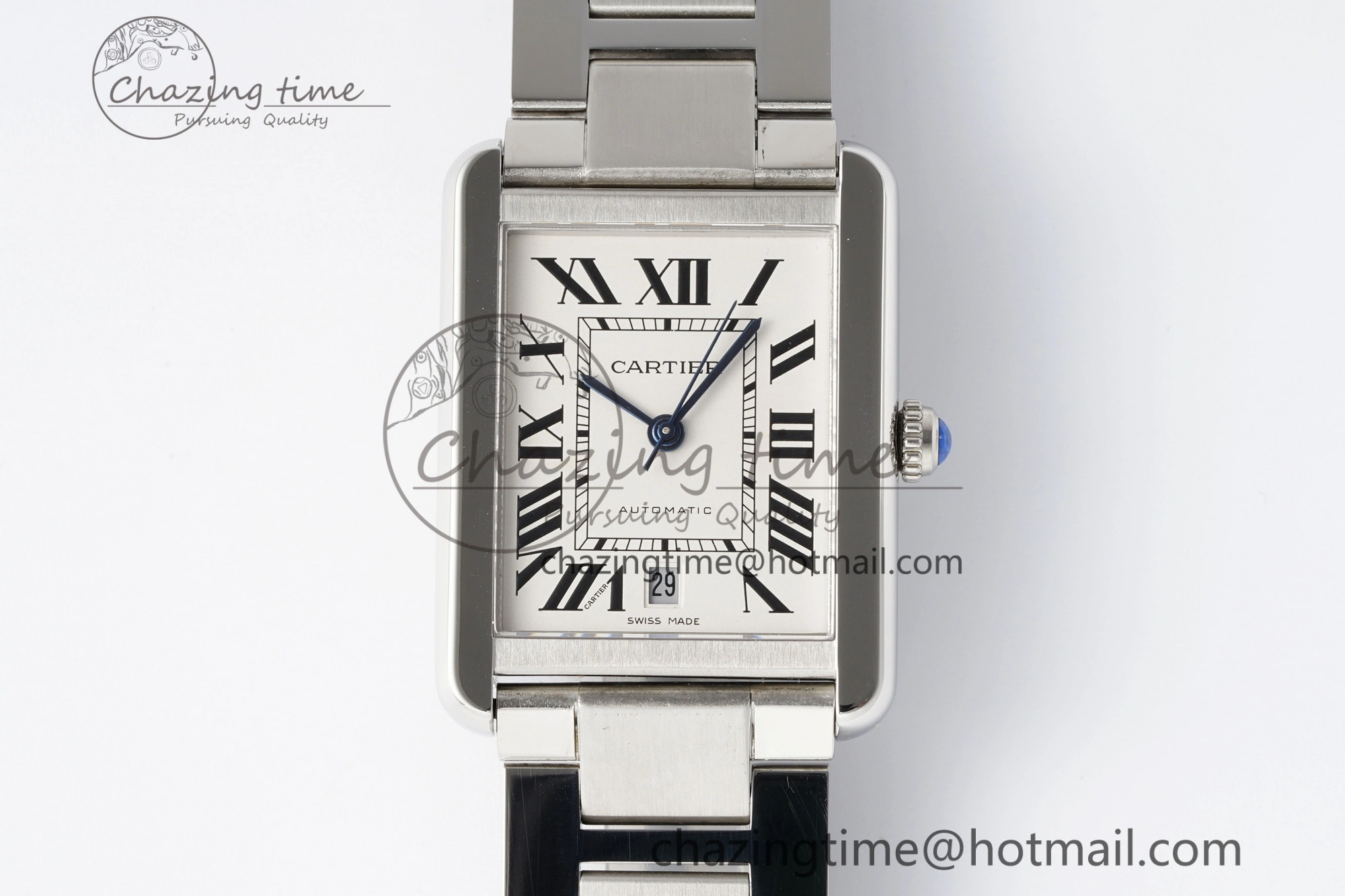 Durable Tank 41 SS APSF 1:1 Best Edition White Dial on SS Bracelet MIYOTA 6050