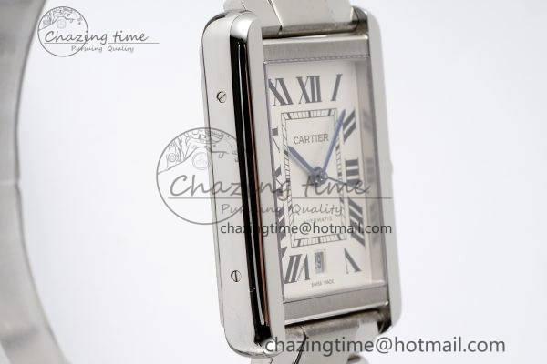 Durable Tank 41 SS APSF 1:1 Best Edition White Dial on SS Bracelet MIYOTA 6050