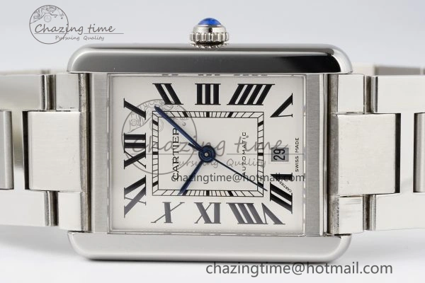 Durable Tank 41 SS APSF 1:1 Best Edition White Dial on SS Bracelet MIYOTA 6050