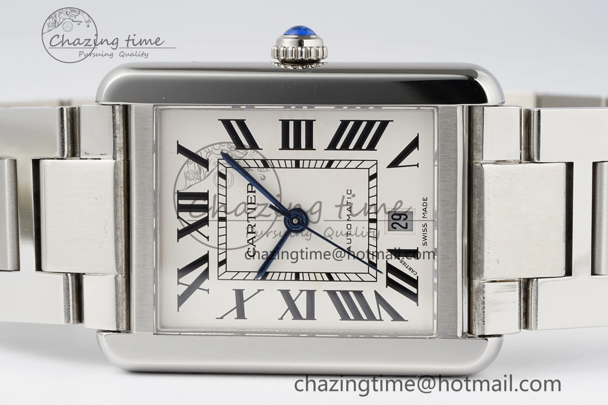Durable Tank 41 SS APSF 1:1 Best Edition White Dial on SS Bracelet MIYOTA 6050