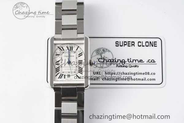 Durable Tank 41 SS APSF 1:1 Best Edition White Dial on SS Bracelet MIYOTA 6050